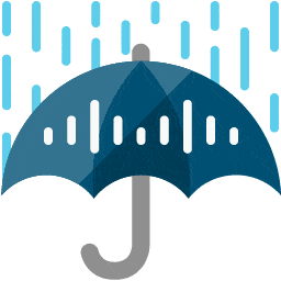 Cisco Umbrella GIF with rain falling on umbrella